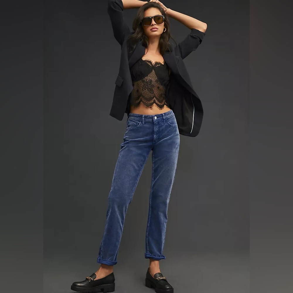 Pilcro Blue Straight Leg Pants